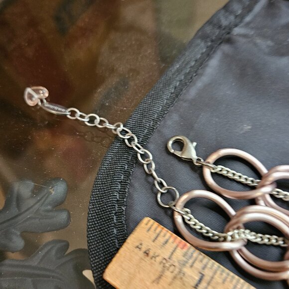 Sabika Rose Gold & Silver Chain Necklace - Picture 5 of 10